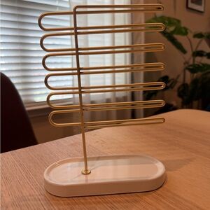 Umbra Gold and White Multi-Tier Jewelry Stand